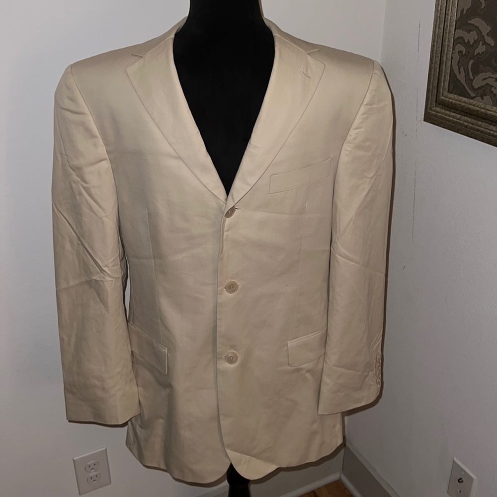 BOSS Hugo Boss Rossellini Movie cotton cream light tan men’s sports coat 38R